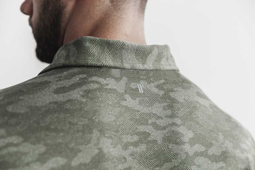 Nobull Lightweight Textured Polo (Camo) Tanks & Tees Army Camo | 6418-DXVTL