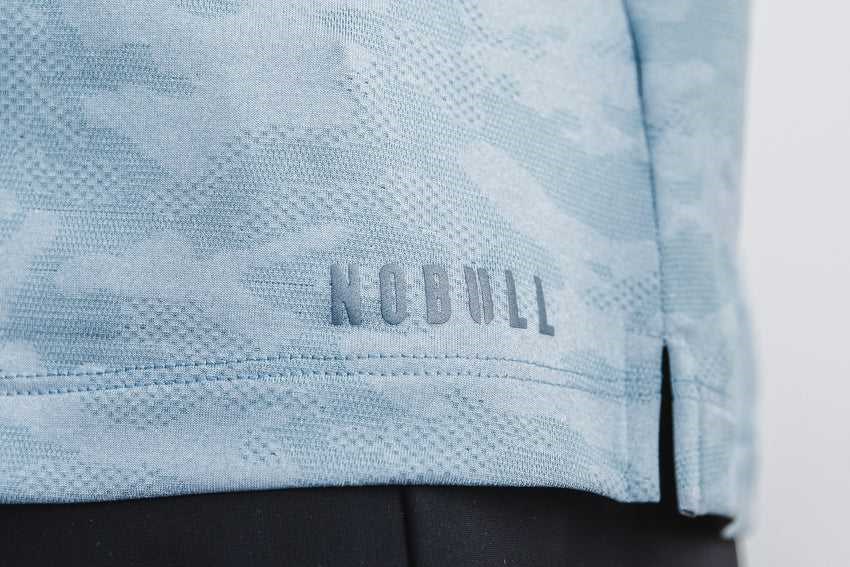 Nobull Lightweight Textured Polo (Camo) Tanks & Tees Slate Camo | 6715-MSOTB