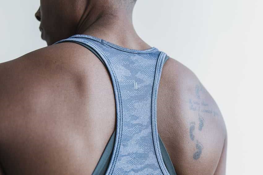 Nobull Lightweight Textured Tank (Camo) Tanks & Tees Navy Camo | 1957-BEHUS