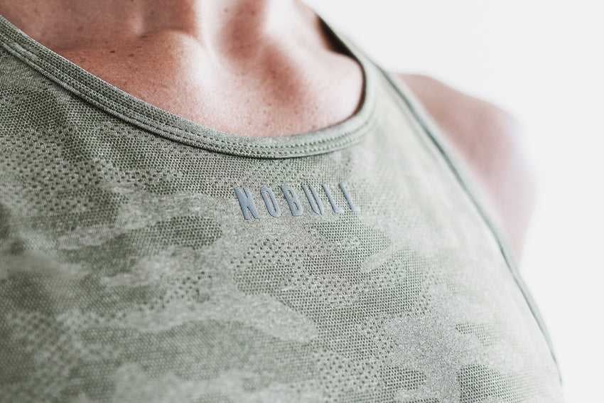 Nobull Lightweight Textured Tank (Camo) Tanks & Tees Army Camo | 5216-POYLJ