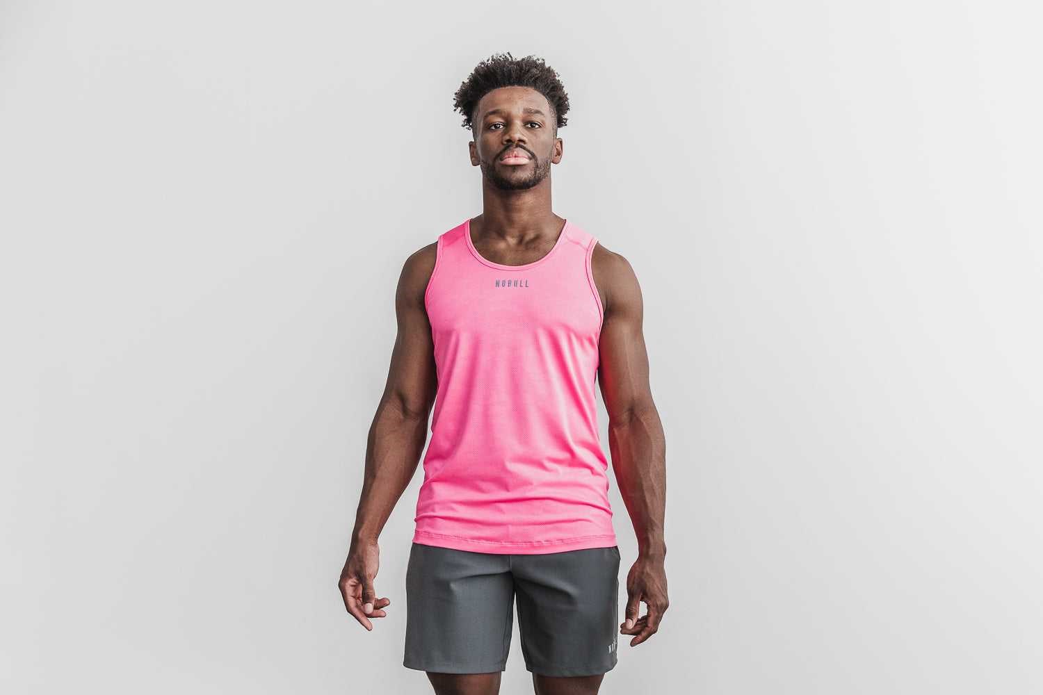 Nobull Lightweight Textured Tank (Neon Camo) Tanks & Tees Neon Pink Camo | 0649-LUVYR