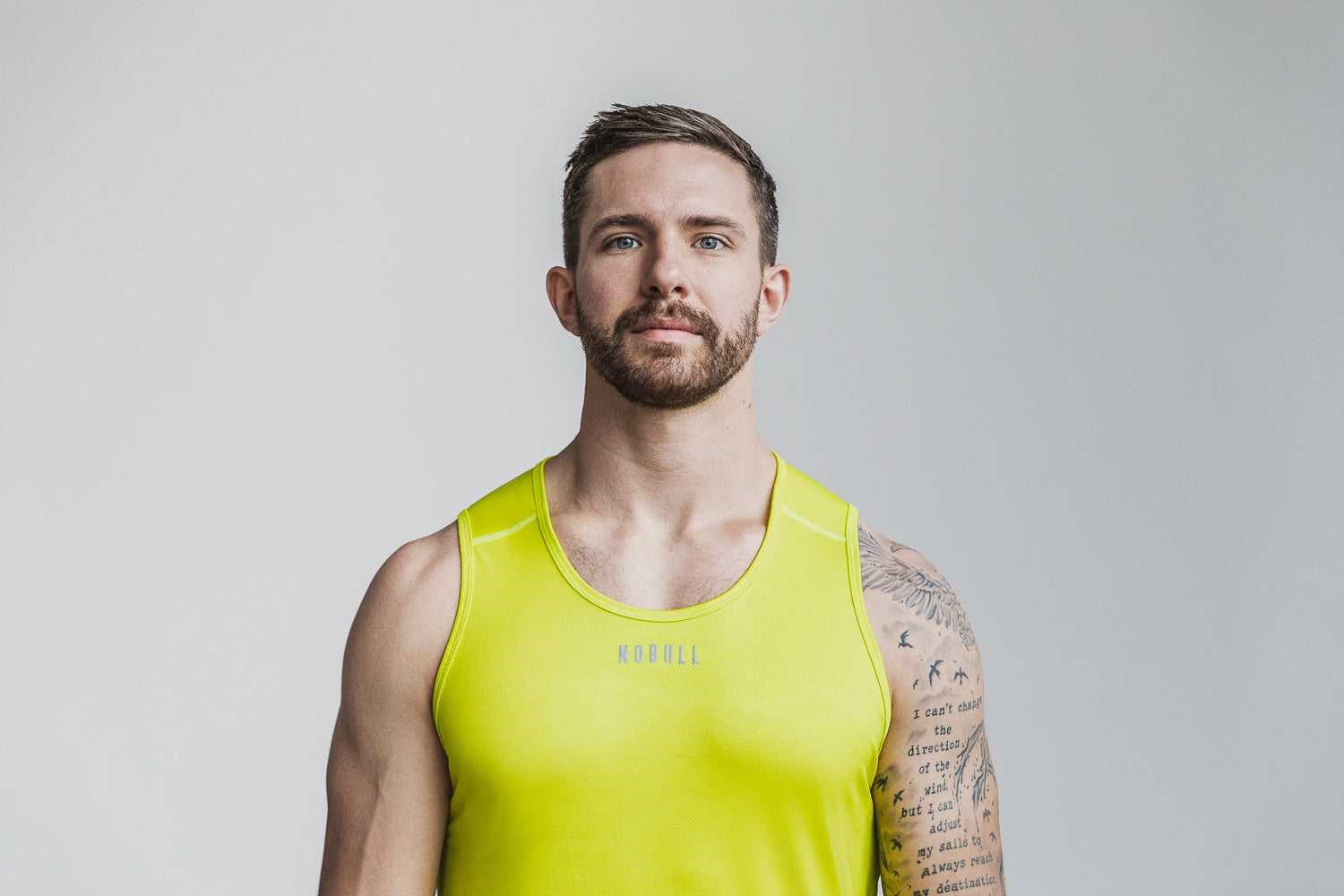 Nobull Lightweight Textured Tank (Neon Camo) Tanks & Tees Neon Yellow Camo | 6427-PMVXQ