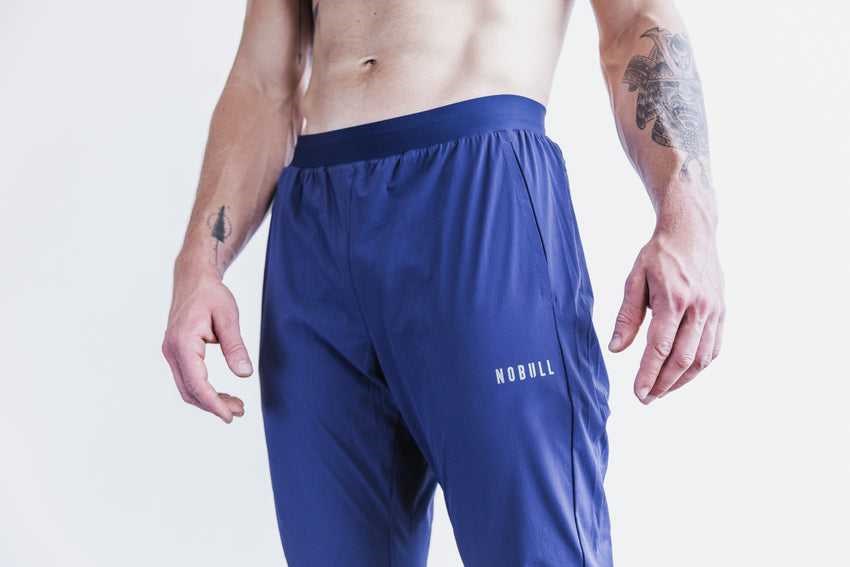 Nobull Lightweight Woven Track Pant Bottoms Deep Navy | 0297-UTJBR