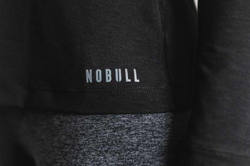 Nobull Long Sleeve Tee Tanks & Tees Black | 9457-OZDYR