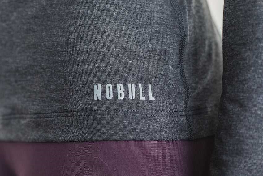 Nobull Long Sleeve Tee Tanks & Tees Charcoal | 3754-YVPGR