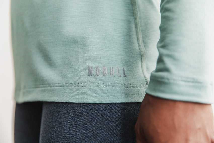 Nobull Long Sleeve Tee Tanks & Tees Oil Blue | 0762-XNBHJ