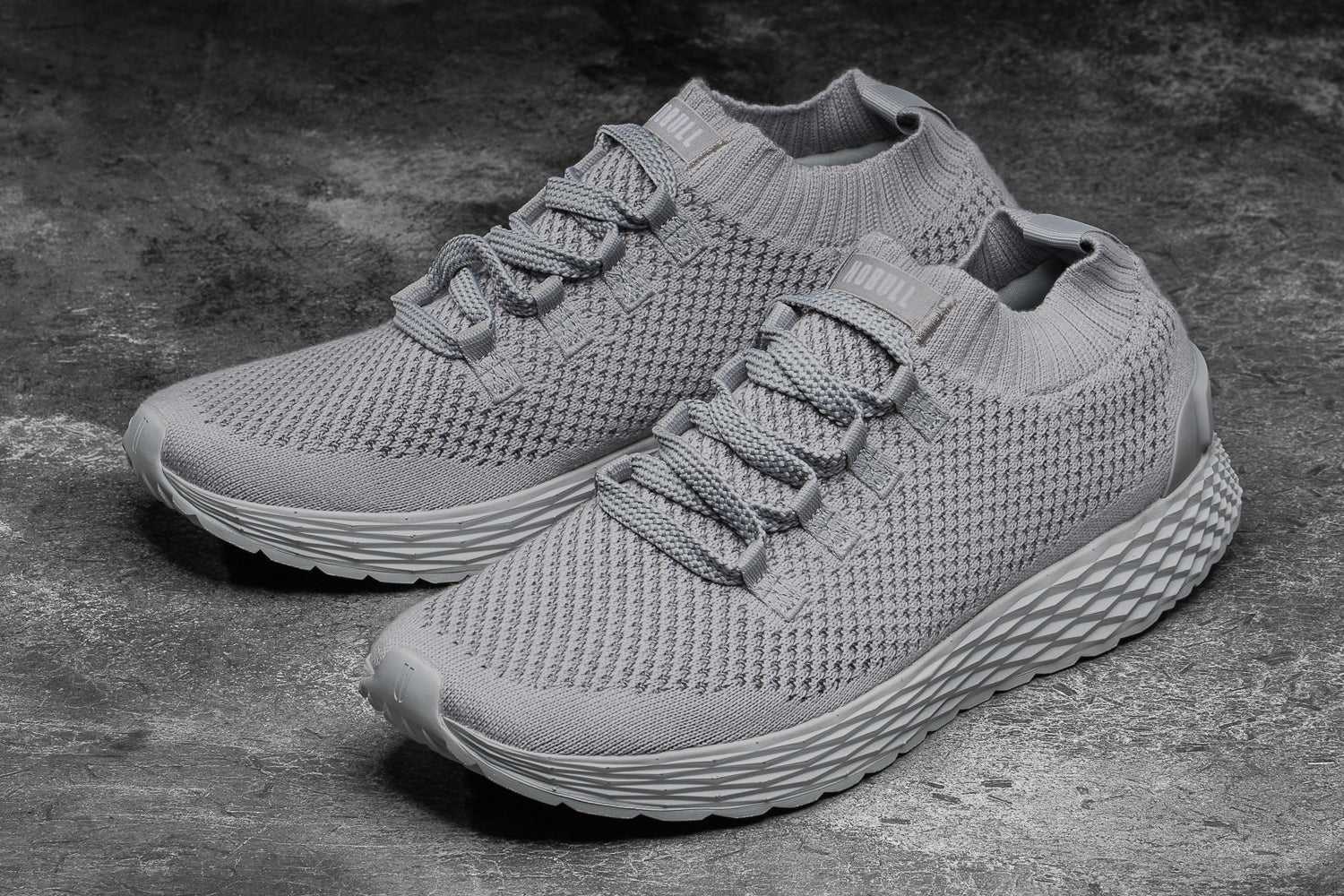 Nobull Merino Wool Knit Runner Knit Arctic Grey | 4395-KSUTZ