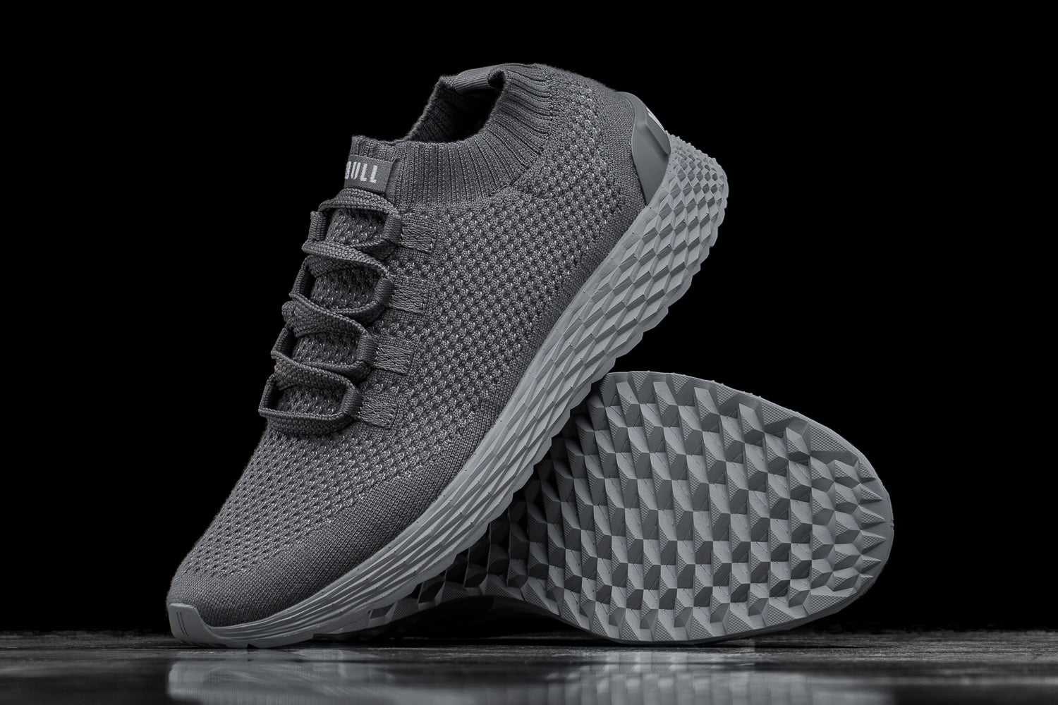 Nobull Merino Wool Knit Runner Knit Concrete | 8364-HJYBM