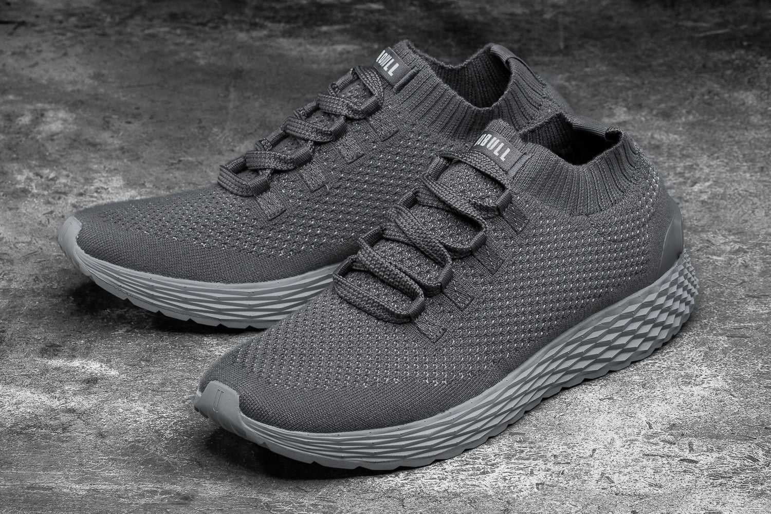 Nobull Merino Wool Knit Runner Knit Concrete | 8364-HJYBM