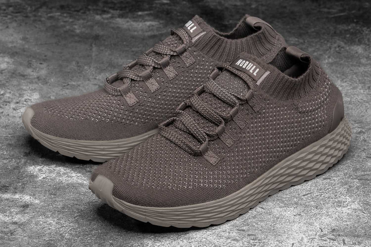 Nobull Merino Wool Knit Runner Knit Dark Fallen Rock | 0378-EKXDM