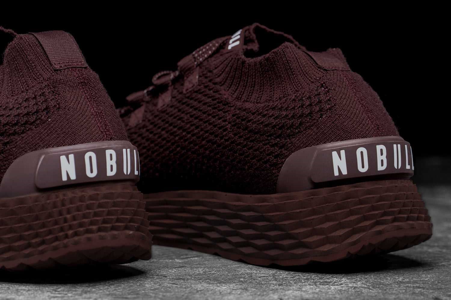 Nobull Merino Wool Knit Runner Knit Dark Red | 6904-BNQCS