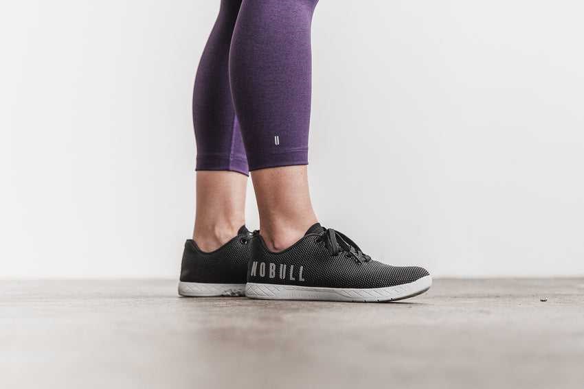 Nobull Mid-Rise Crop (Plush Heather) Bottoms Dark Purple Heather | 0834-CBJGX