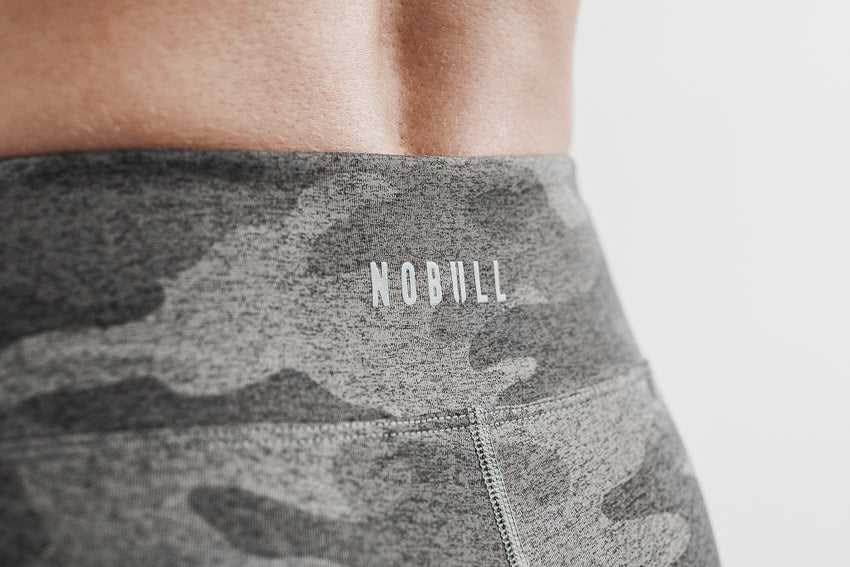 Nobull Mid-Rise Short 2 inches (Plush Heather) Bottoms Dark Fallen Rock Camo | 1504-LKCOE