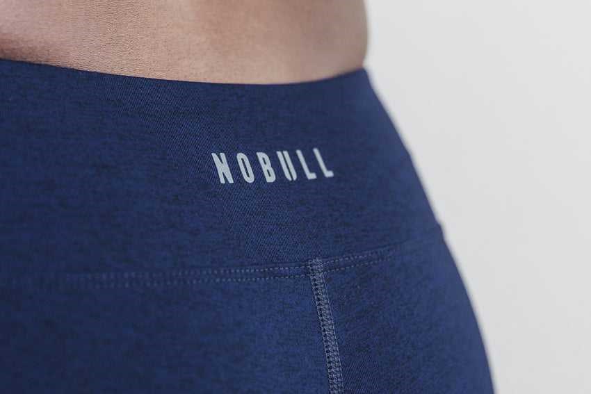 Nobull Mid-Rise Short 2 inches (Plush Heather) Bottoms Deep Navy Heather | 4586-IBORC