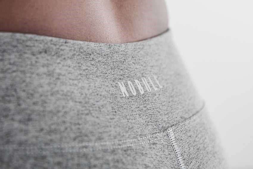 Nobull Mid-Rise Short 2 inches (Plush Heather) Bottoms Grey Heather | 5618-RIUAH