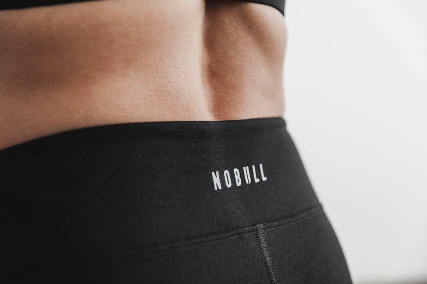 Nobull Mid-Rise Short 2 inches (Plush Heather) Bottoms Black | 7602-JNZER