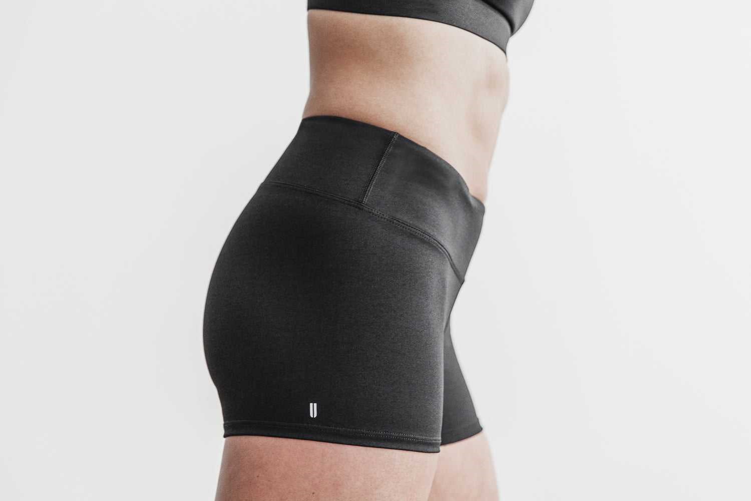 Nobull Mid-Rise Short 2 inches (Plush Heather) Bottoms Black | 7602-JNZER