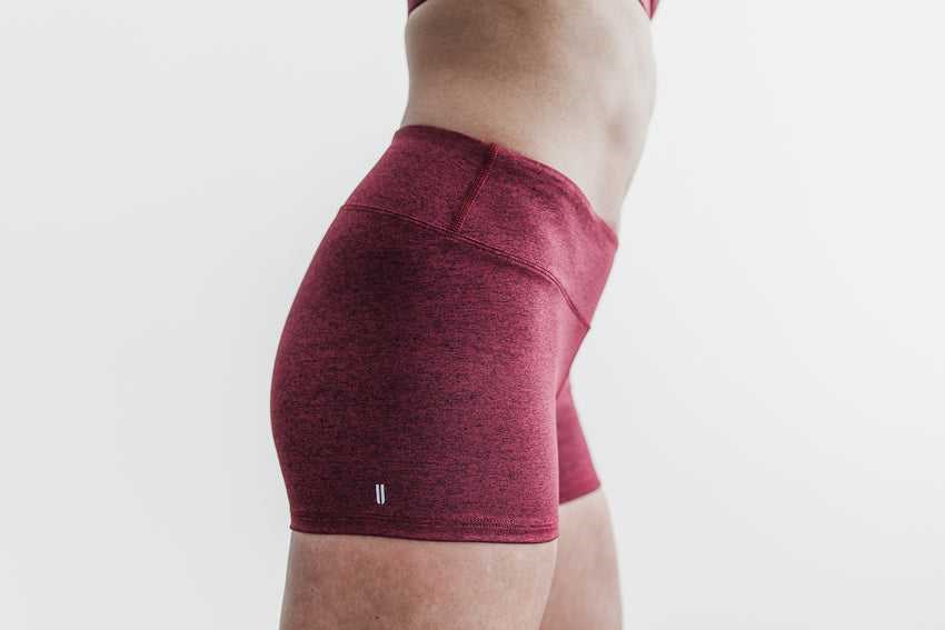 Nobull Mid-Rise Short 2 inches (Plush Heather) Bottoms Wine Heather | 8027-BRQGW