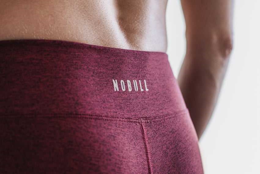 Nobull Mid-Rise Short 4 inches (Plush Heather) Bottoms Wine Heather | 8523-DHVTX