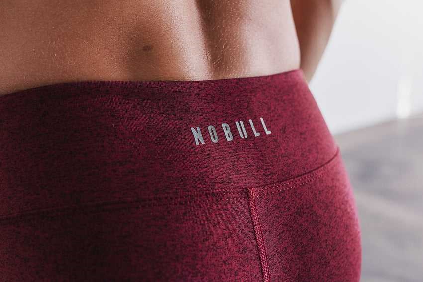 Nobull Mid-Rise Tight (Plush Heather) Bottoms Wine Heather | 8927-WGTJU