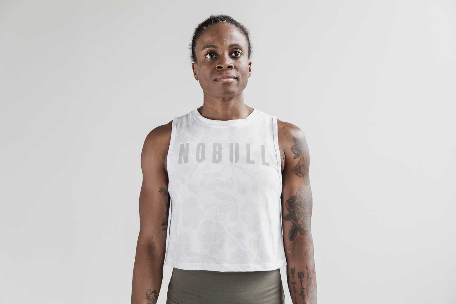 Nobull Muscle Tank (Cherry Blossom) Tanks & Tees White Cherry Blossom | 9285-MJGAB