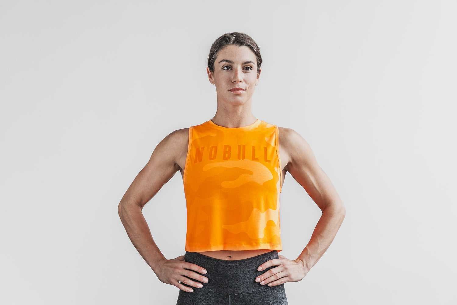 Nobull Muscle Tank (Neon Camo) Tanks & Tees Neon Orange Camo | 4395-RMBJE