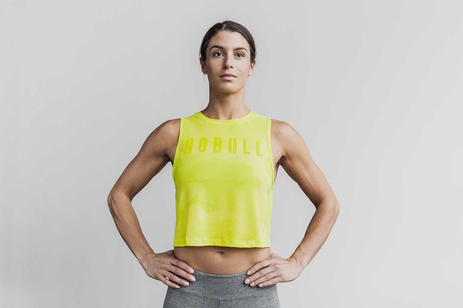 Nobull Muscle Tank (Neon Camo) Tanks & Tees Neon Yellow Camo | 4601-RHWMG