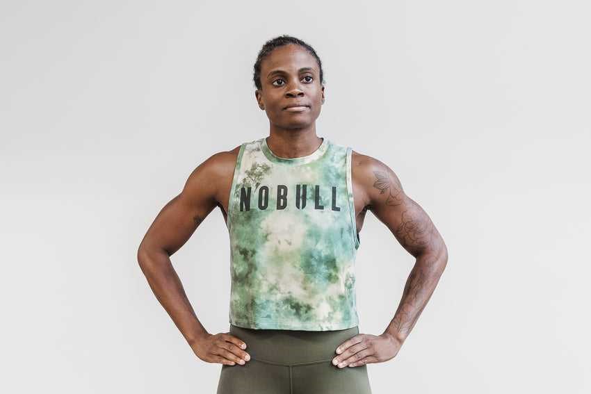 Nobull Muscle Tank (Tie-Dye) Tanks & Tees Vanilla / Army Green Tie-Dye | 0431-RFSZB