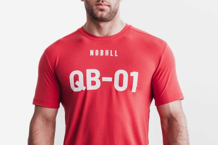 Nobull Nfl Combine Qb1 Tee Tanks & Tees True Red | 5328-FVSHI