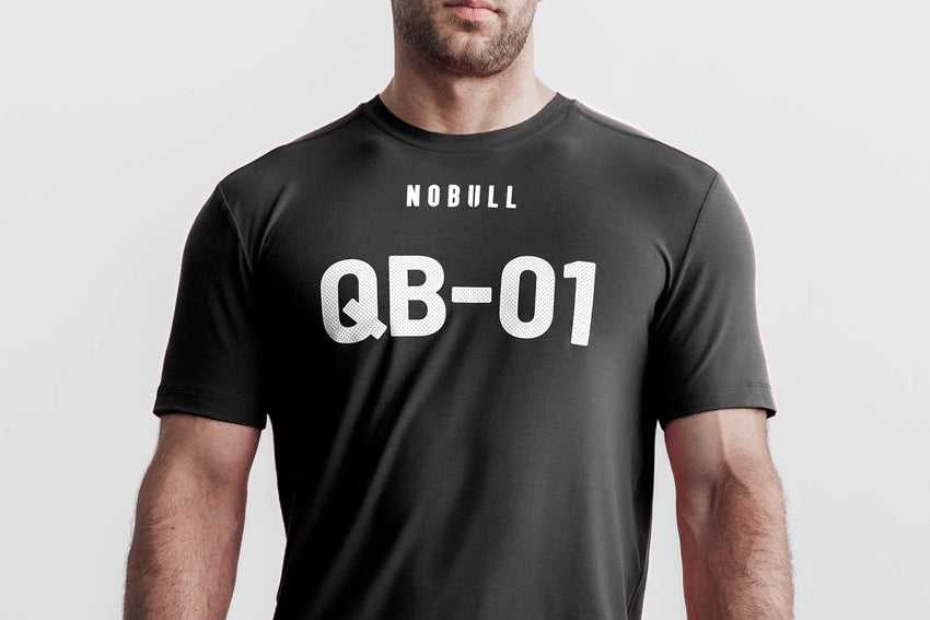 Nobull Nfl Combine Qb1 Tee Tanks & Tees Black | 5493-QEHLN