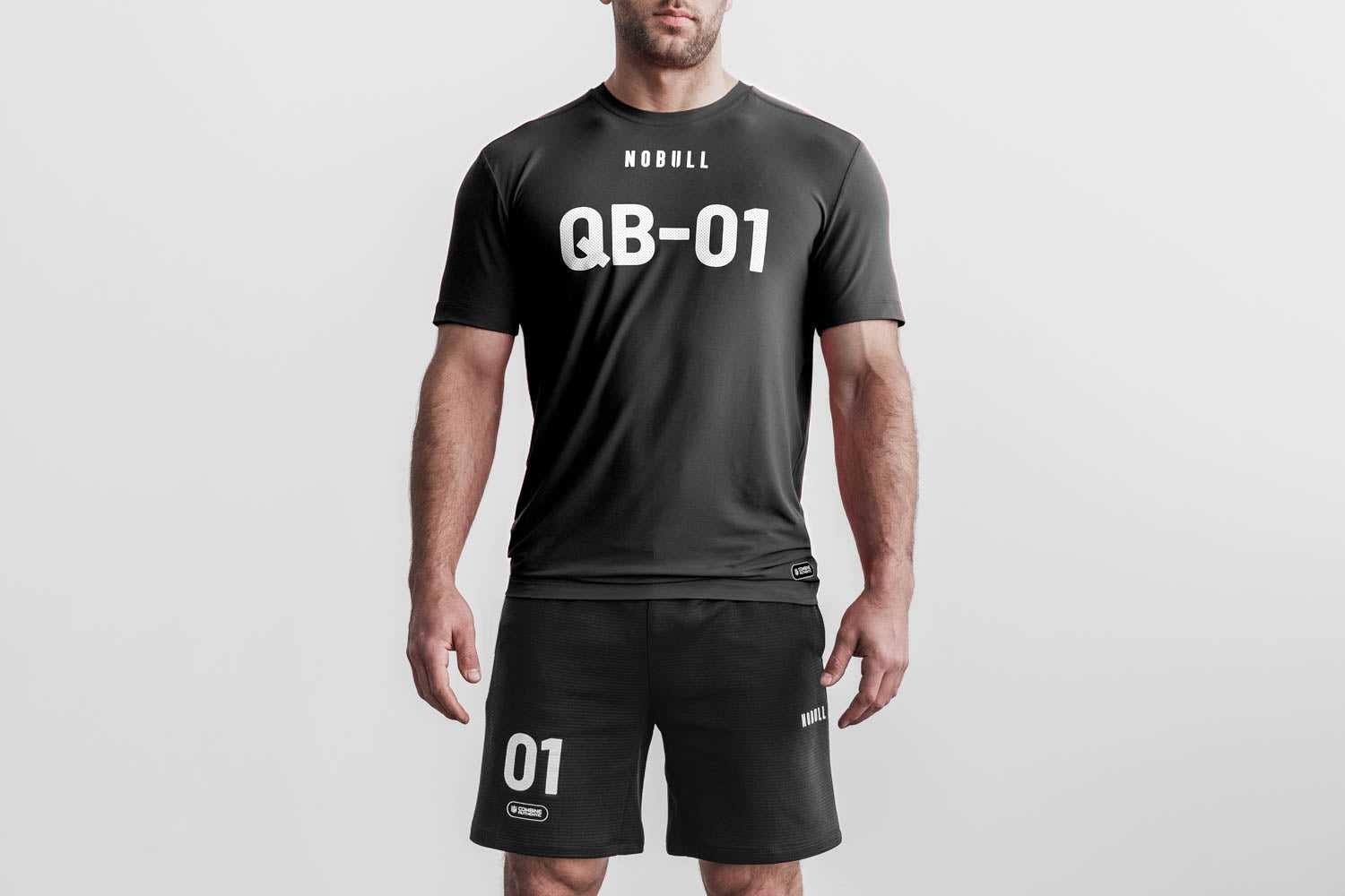 Nobull Nfl Combine Qb1 Tee Tanks & Tees Black | 5493-QEHLN