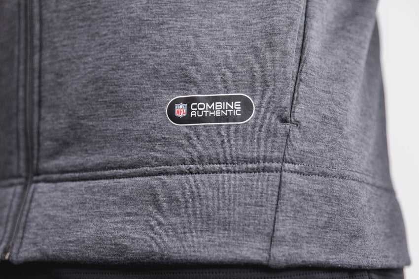 Nobull Nfl Combine Zip-Up Hoodie Outerwear Charcoal | 0254-MSRGK