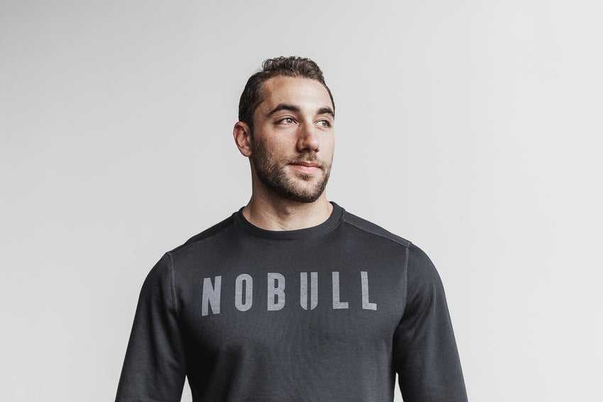 Nobull Nobull Crew Sweatshirt Outerwear Black | 1298-VOXQB