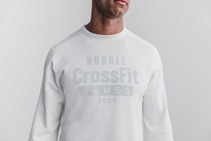 Nobull Nobull Crossfit Games 2021 Crew Sweatshirt Outerwear White | 8475-JRZCP