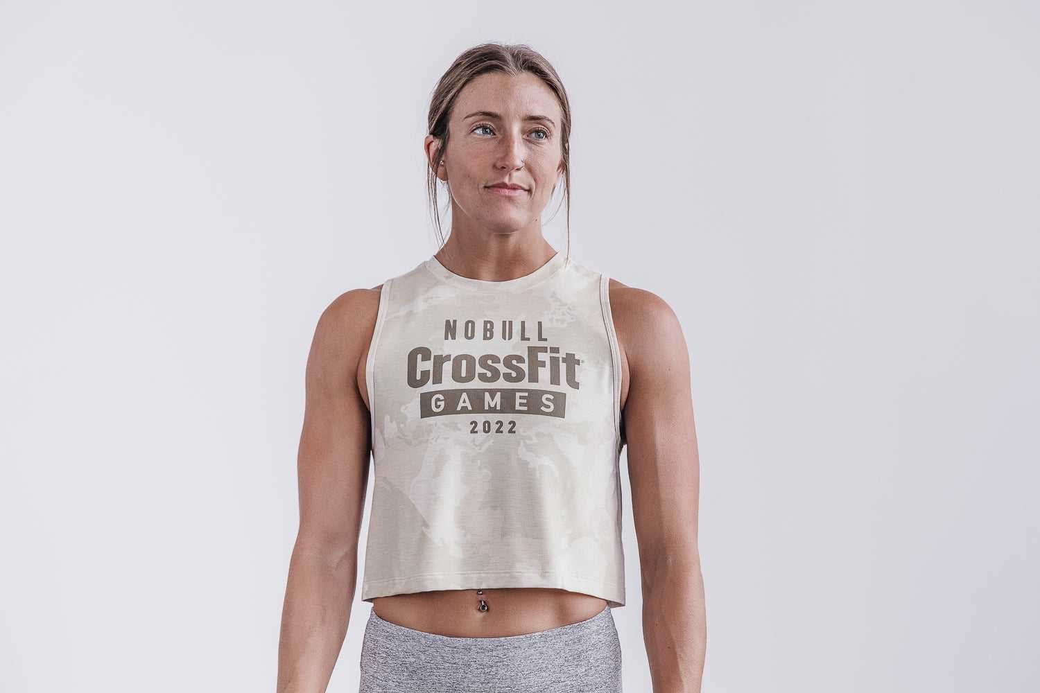 Nobull Nobull Crossfit Games 2022 Muscle Tank Tanks & Tees Oatmeal Continental Camo | 5973-JRFTL