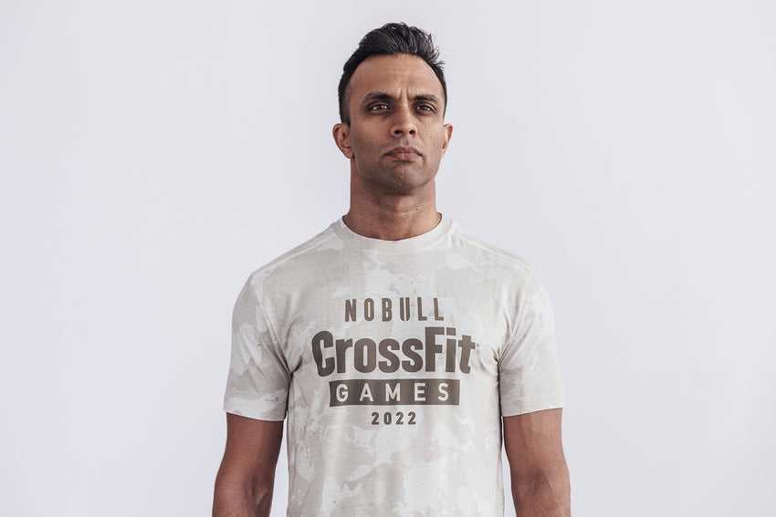 Nobull Nobull Crossfit Games 2022 Tee Tanks & Tees Oatmeal Continental Camo | 3490-GMLVP