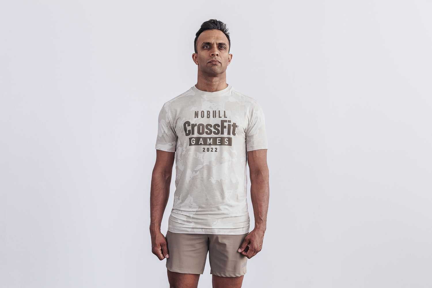 Nobull Nobull Crossfit Games 2022 Tee Tanks & Tees Oatmeal Continental Camo | 3490-GMLVP