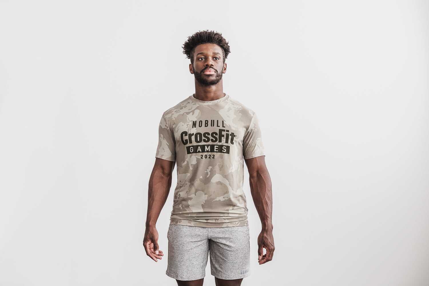 Nobull Nobull Crossfit Games 2022 Tee Tanks & Tees Taupe Continental Camo | 7618-QPGJD