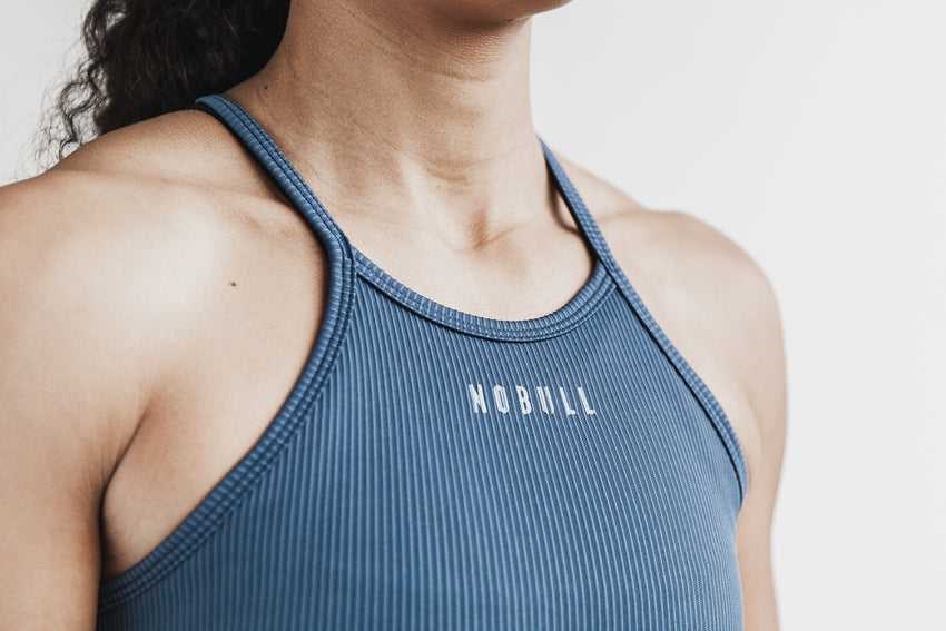 Nobull Nobull Halter Tank (Ribbed) Tanks & Tees Coastal Blue | 1943-ASPRN