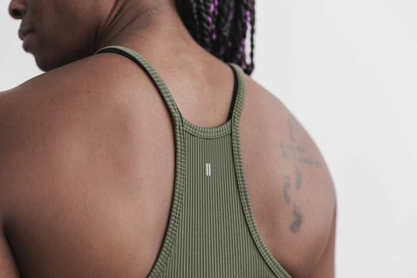 Nobull Nobull Halter Tank (Ribbed) Tanks & Tees Army Green | 4078-FJVDC