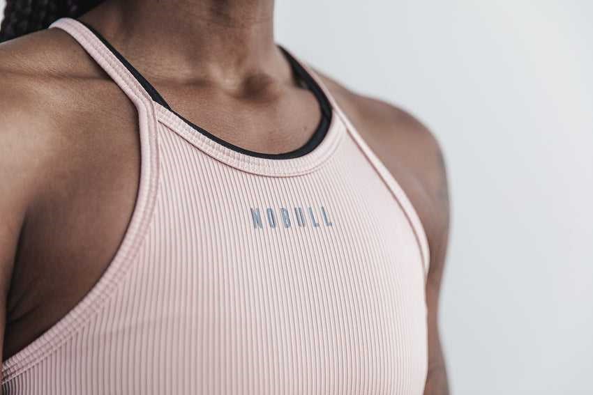 Nobull Nobull Halter Tank (Ribbed) Tanks & Tees Dusty Rose | 5219-DMIPB