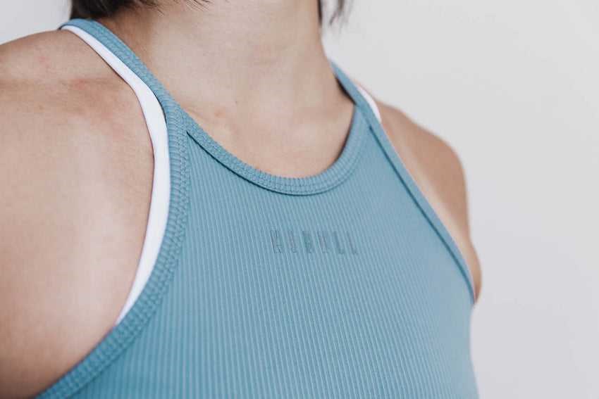 Nobull Nobull Halter Tank (Ribbed) Tanks & Tees Slate | 6319-WBLAD