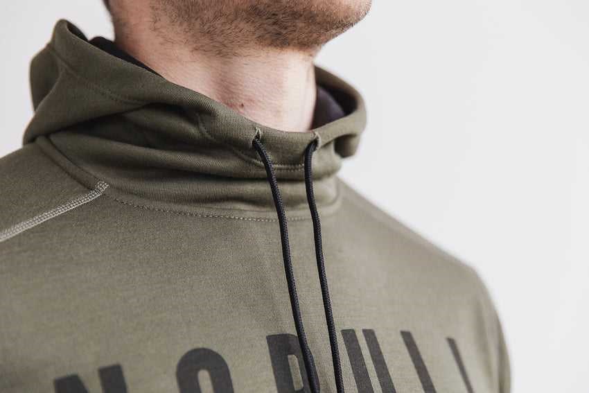 Nobull Nobull Hoodie Outerwear Army Green | 8314-ODNEK