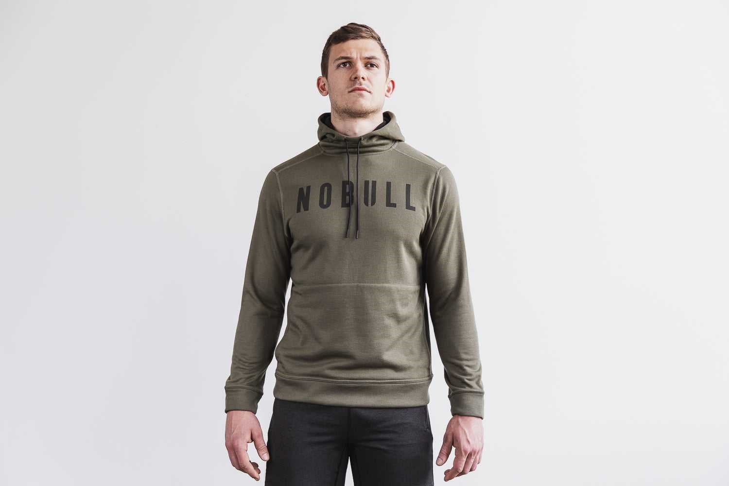 Nobull Nobull Hoodie Outerwear Army Green | 8314-ODNEK