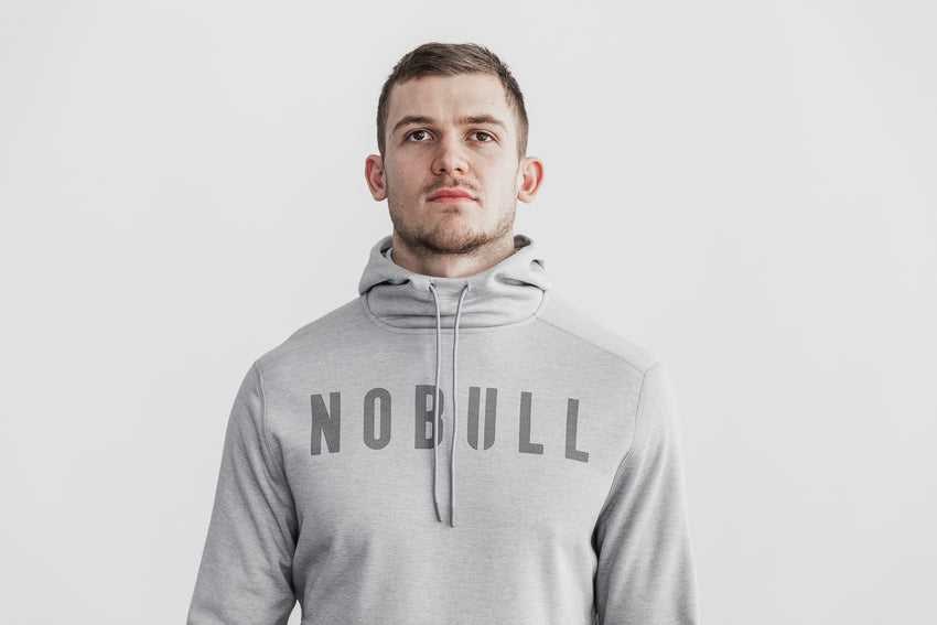 Nobull Nobull Hoodie Outerwear Light Heather Grey | 6897-MYHQO