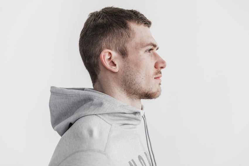 Nobull Nobull Hoodie Outerwear Light Heather Grey | 6897-MYHQO