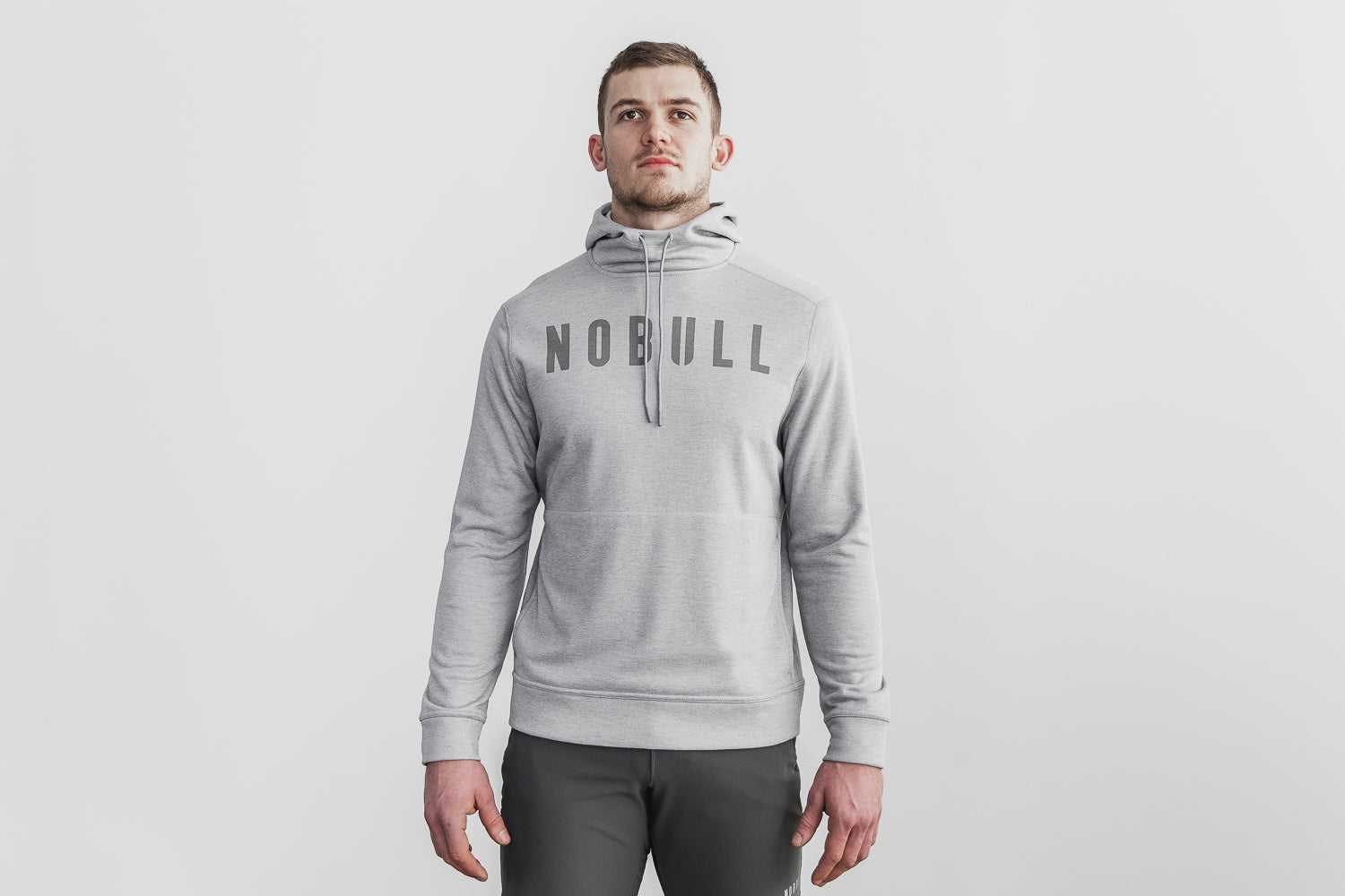 Nobull Nobull Hoodie Outerwear Light Heather Grey | 6897-MYHQO