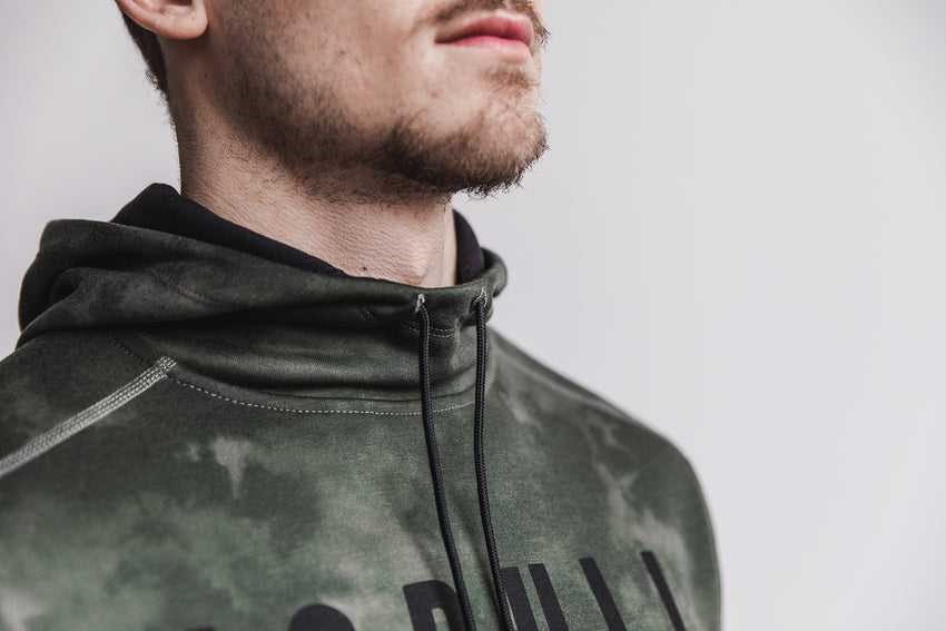 Nobull Nobull Hoodie (Tie-Dye) Outerwear Army Green Tie-Dye | 3814-IRVZJ