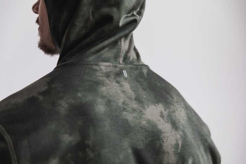 Nobull Nobull Hoodie (Tie-Dye) Outerwear Army Green Tie-Dye | 3814-IRVZJ