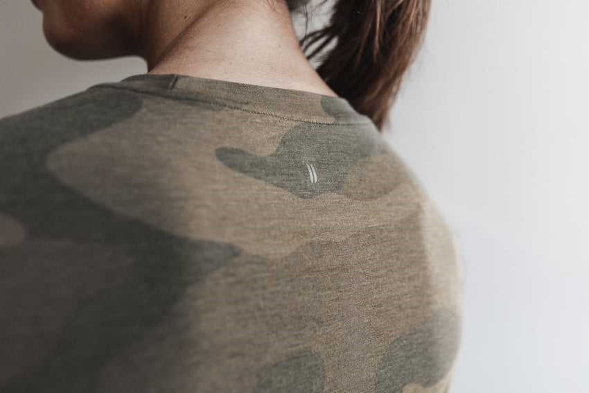 Nobull Nobull Long Sleeve Tee (Camo) Tanks & Tees Army Green Camo | 1594-XQNFW